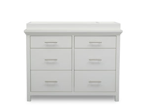DCB: Bianca White (130) 3-Avery 6 Drawer Dresser with Changing Top