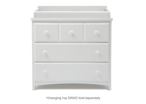 White (100) 8-3 Drawer Dresser with Interlocking Drawers