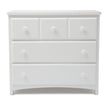 White dresser with four drawers on a white background 15-3 Drawer Dresser with Interlocking Drawers