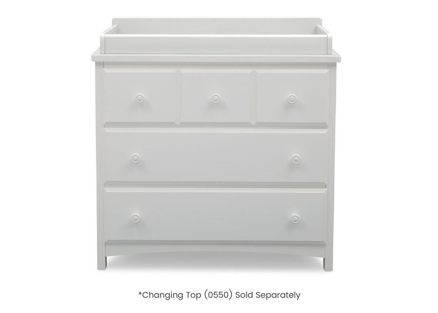 Bianca White (130) 8-3 Drawer Dresser with Interlocking Drawers