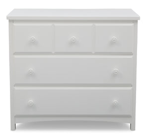 White (100) 12-3 Drawer Dresser with Interlocking Drawers
