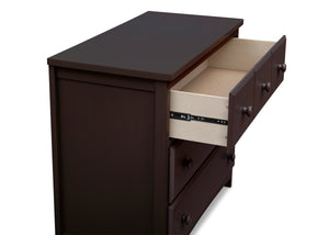 Dark Chocolate (207) 5-3 Drawer Dresser with Interlocking Drawers