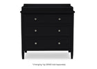 Black (001) 2-Epic 3 Drawer Dresser with Interlocking Drawers