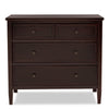 DCB:Walnut Espresso (1324) 35-Epic 3 Drawer Dresser with Interlocking Drawers