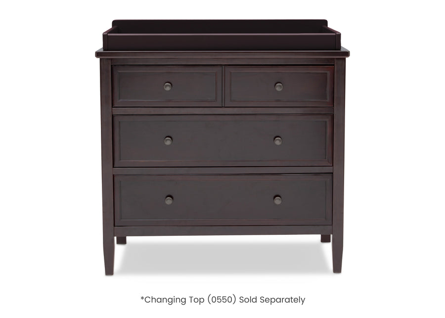 Dark Chocolate (207) 9-Epic 3 Drawer Dresser with Interlocking Drawers