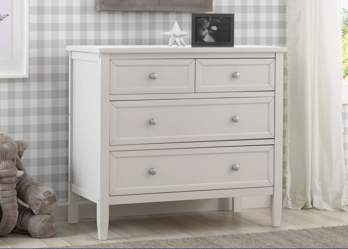 Epic Place 3 Drawer Dresser with Interlocking DrawersBianca White (130)
