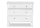 Bianca White (130) 6-Epic Place 3 Drawer Dresser with Interlocking Drawers