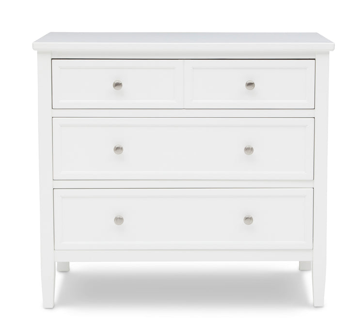 DCB: Bianca White (130) 2-Epic Place 3 Drawer Dresser with Interlocking Drawers