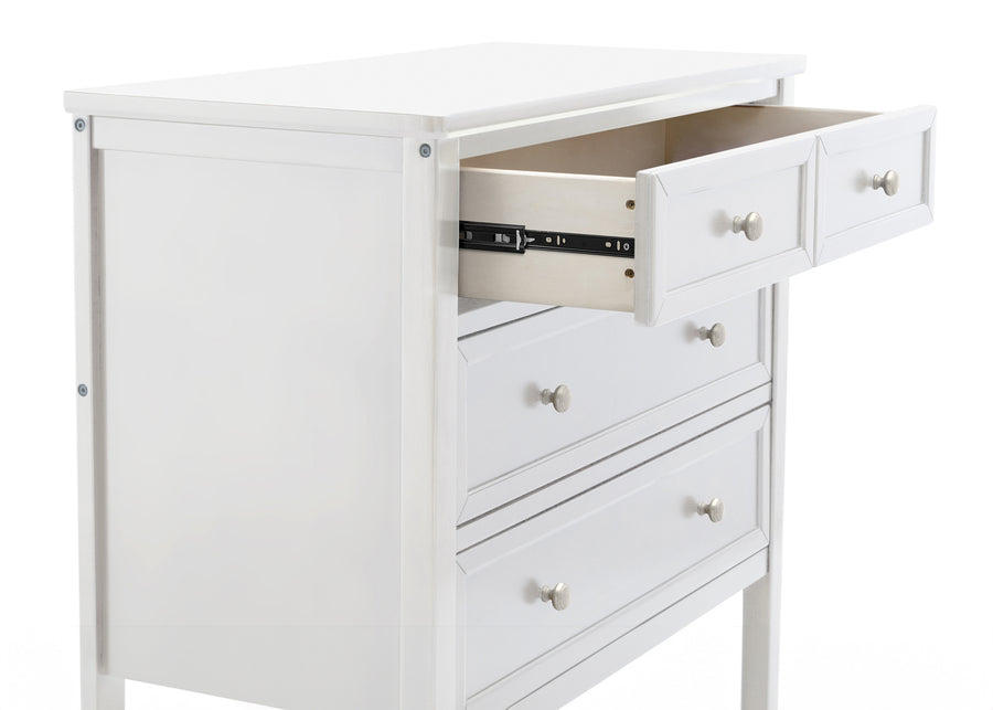 Bianca White (130) 4-Epic Place 3 Drawer Dresser with Interlocking Drawers