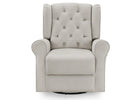 Light Grey Velvet (1484) 3-Emmie Electronic Power Recliner and Swivel Glider with USB Port in LiveSmart Performance Fabric
