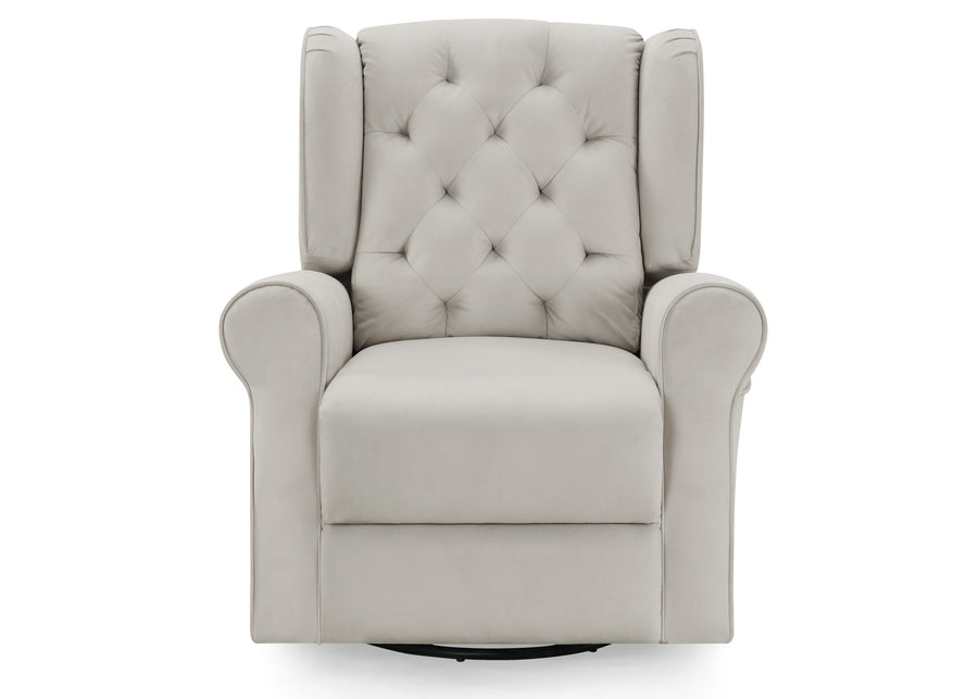 Light Grey Velvet (1484) 3-Emmie Electronic Power Recliner and Swivel Glider with USB Port in LiveSmart Performance Fabric