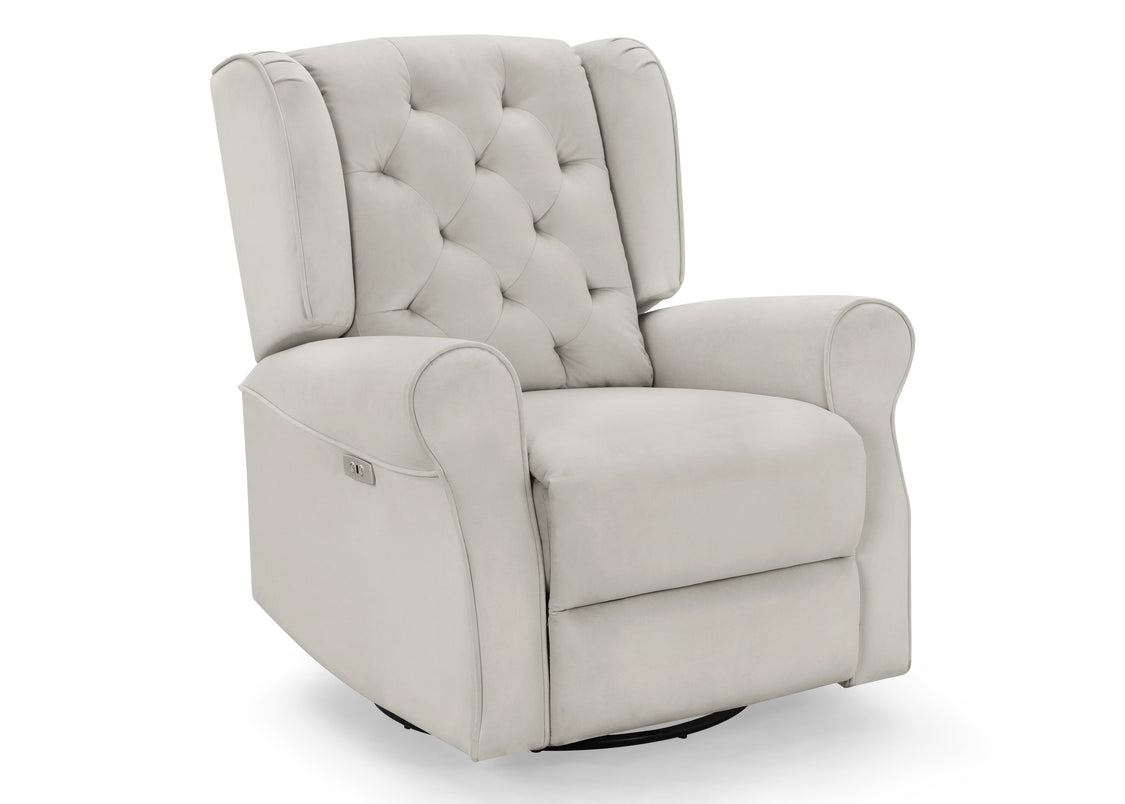 W81179E 1484 Emmie Power Recliner Light Dove Grey Silo 02