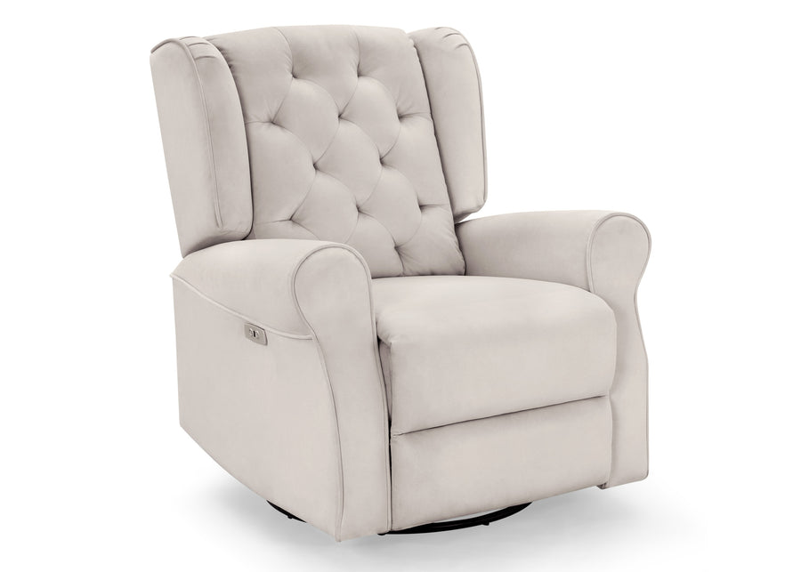 Linen (150) 20-Emmie Electronic Power Recliner and Swivel Glider with USB Port in LiveSmart Performance Fabric