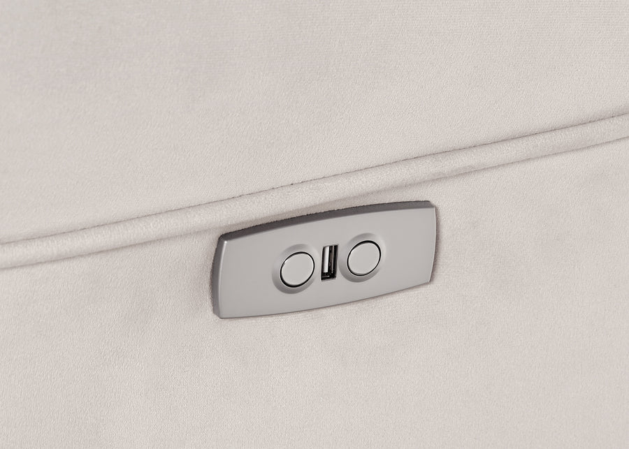 Linen (150) 17-Emmie Electronic Power Recliner and Swivel Glider with USB Port in LiveSmart Performance Fabric