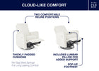 White Boucle (1539) 26-Cloud Recliner and Swivel Glider with Stain-Resistant Performance Fabric