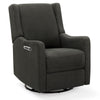 DCB: Dark Grey (1455) 18-Mercer Electronic Power Recliner and Swivel Glider with USB-A and Type-C Ports in Stain-Resistant Performance Fabric