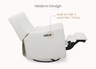 Pearl (1457) 9-Mercer Electronic Power Recliner and Swivel Glider with USB-A and Type-C Ports in Stain-Resistant Performance Fabric