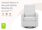 Dovetail Grey (1522) 9-Luna Nursery Swivel Glider