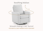 Dovetail Grey (1522) 4-Luna Nursery Swivel Glider