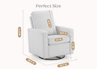 Dovetail Grey (1522) 8-Luna Nursery Swivel Glider
