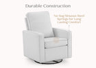 Dovetail Grey (1522) 7-Luna Nursery Swivel Glider