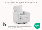 Dovetail Grey (1522) 3-Luna Nursery Swivel Glider