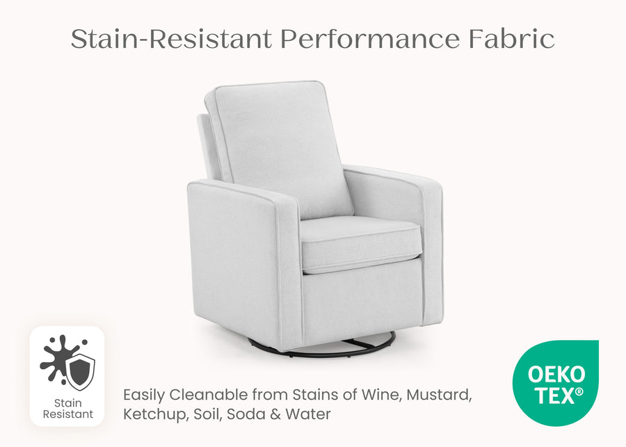 Dovetail Grey (1522) 3-Luna Nursery Swivel Glider