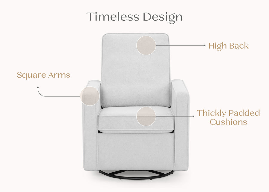 Dovetail Grey (1522) 6-Luna Nursery Swivel Glider