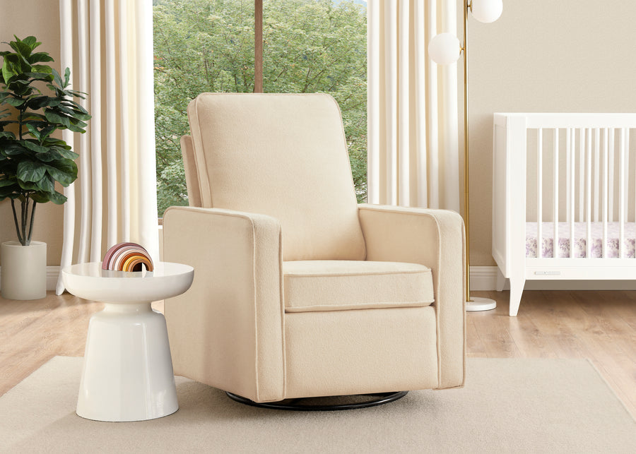 Oatmeal (1523) 16-Luna Nursery Swivel Glider
