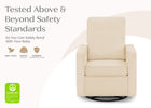 Oatmeal (1523) 24-Luna Nursery Swivel Glider