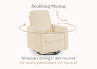 Oatmeal (1523) 19-Luna Nursery Swivel Glider