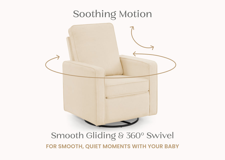 Oatmeal (1523) 19-Luna Nursery Swivel Glider