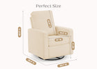 Oatmeal (1523) 23-Luna Nursery Swivel Glider