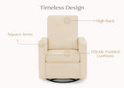 Oatmeal (1523) 21-Luna Nursery Swivel Glider