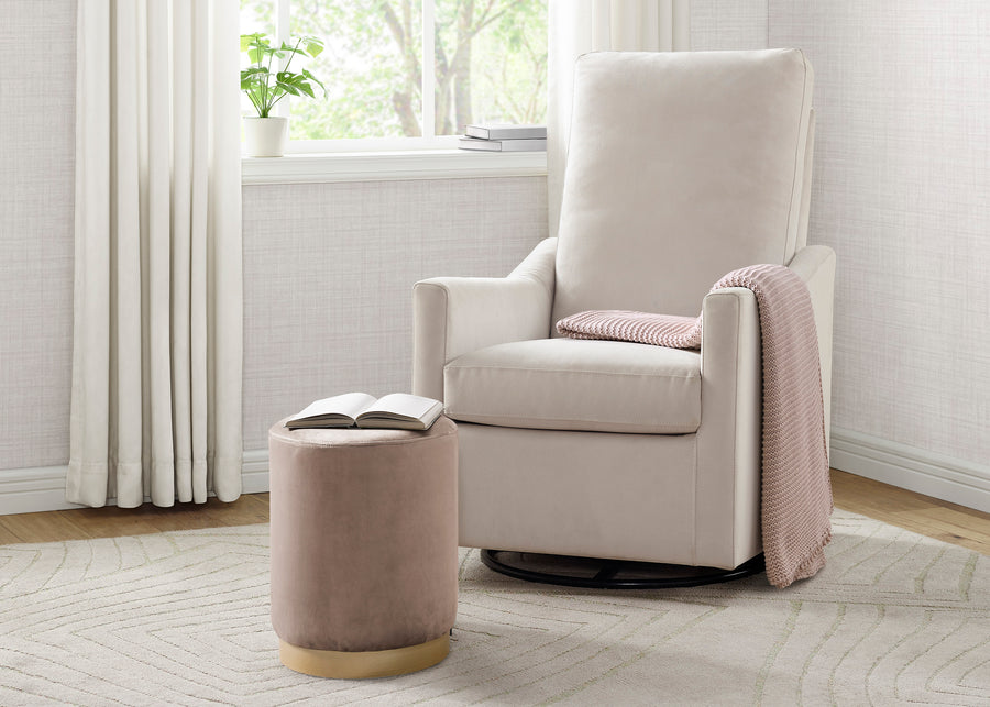 Linen (150) 7-Andie Nursery Glider Swivel Chair with LiveSmart Fabric