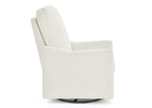 White swivel chair on a white background 28-Andie Nursery Glider Swivel Chair with LiveSmart Fabric