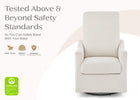 Ivory (1556) 6-Andie Boucle Nursery Glider Swivel Chair