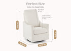 Ivory (1556) 7-Andie Boucle Nursery Glider Swivel Chair