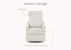 Ivory (1556) 8-Andie Boucle Nursery Glider Swivel Chair