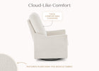 Ivory (1556) 5-Andie Boucle Nursery Glider Swivel Chair