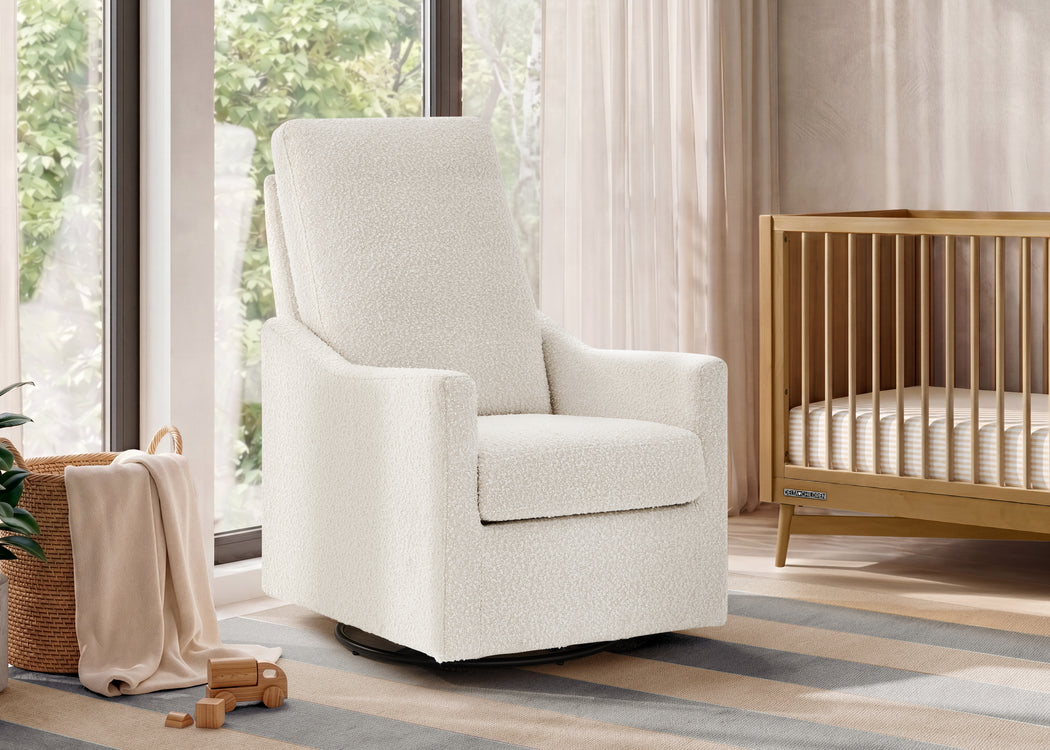 Andie Boucle Nursery Glider Swivel ChairIvory (1556)