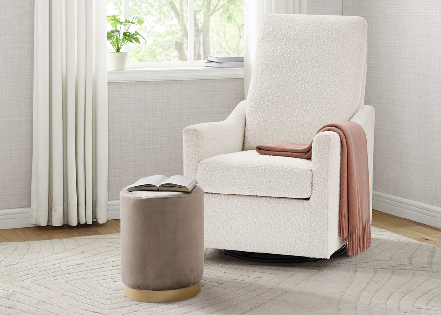 Ivory (1556) 9-Andie Boucle Nursery Glider Swivel Chair