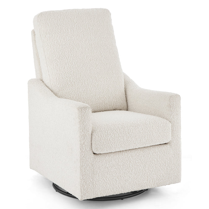 DCB: Ivory (1556) 13-Andie Boucle Nursery Glider Swivel Chair