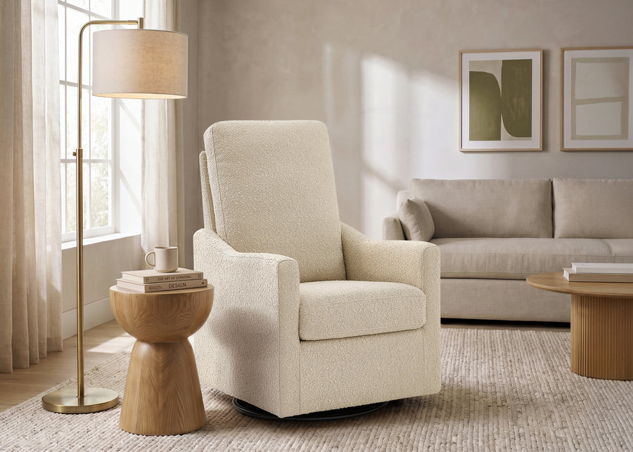 Light Camel (1584) 17-Andie Boucle Nursery Glider Swivel Chair