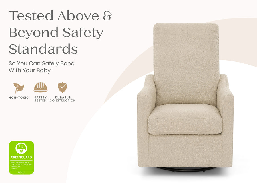 Light Camel (1584) 21-Andie Boucle Nursery Glider Swivel Chair
