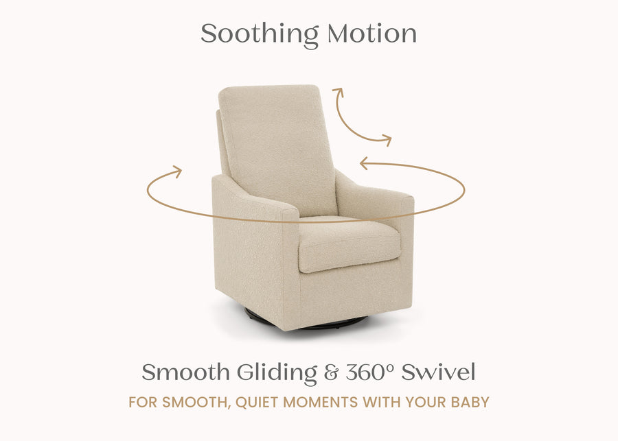 Light Camel (1584) 18-Andie Boucle Nursery Glider Swivel Chair