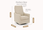 Light Camel (1584) 22-Andie Boucle Nursery Glider Swivel Chair