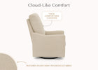 Light Camel (1584) 20-Andie Boucle Nursery Glider Swivel Chair
