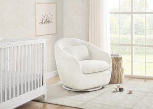 White Boucle (1539) 0-babyGap Hudson Glider Tub Chair with 360-Degree Swivel