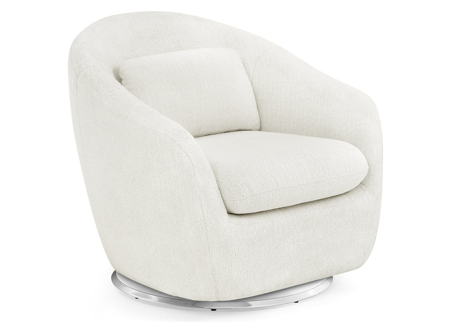 White Boucle (1539) 4-babyGap Hudson Glider Tub Chair with 360-Degree Swivel